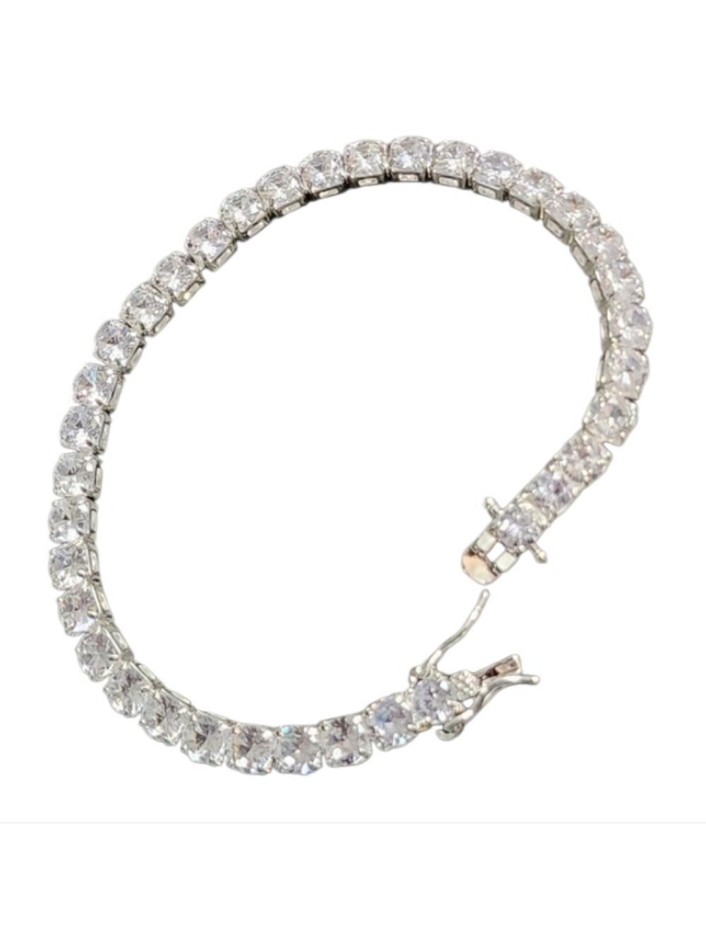 Sterling Silver Moissanite Tennis Bracelet